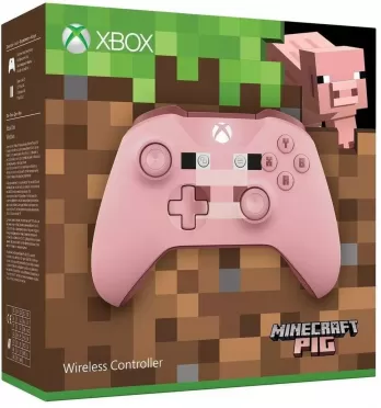 Геймпад беспроводной Microsoft Xbox One S/X Wireless Controller Minecraft Pig (Розовый) (WL3-00053) Оригинал (Xbox One)