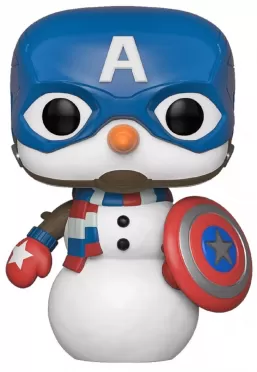 Фигурка Funko POP! Bobble: Капитан Америка (Captain America) Марвел: Рождественский праздник (Marvel: Holiday) (43335) 9,5 см