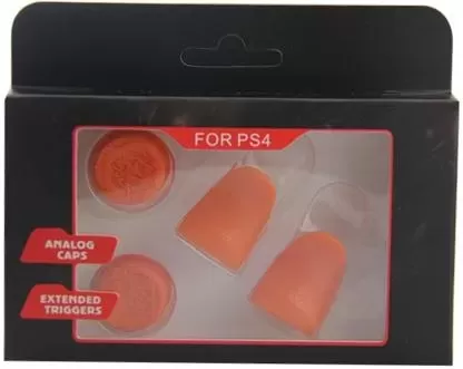 Накладки на курки + накладки на стики для геймпада (4 в 1) Grips Call of Duty + L2 R2 Extended Button Kit Оранжевые (PS4)