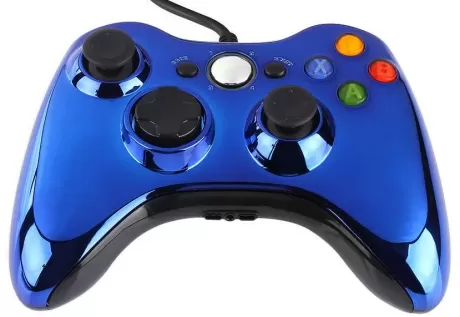 Геймпад проводной Xbox 360 Wired Controller (Chrome Blue) Хромированный синий (Xbox 360)