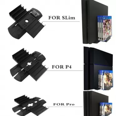 Подставка для вертикальной установки консоли + держатель для дисков IPLAY (HB-P4011) (PS4 FAT/SLIM/PRO)