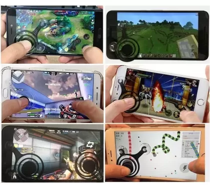 Двойные аналоговые мини-джойстики для смартфона Mobile Joystick for Smartphone (Android/IOS)