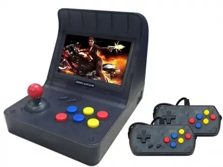 Портативная игровая приставка Retro Arcade + 3000 встроенных игр + 2 геймпада (Черная)