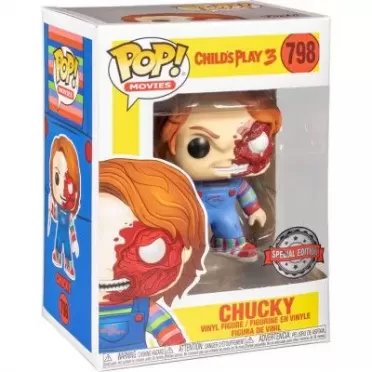 Фигурка Funko POP! Vinyl: Кукла Чаки пол лица (Chucky Half) Фильм ужасов Серия 7 (Horror S7) (BD) (Exc) (43032) 9,5 см