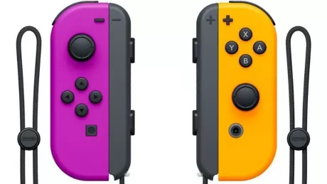 Набор из 2-х контроллеров Joy-Con Неоновый фиолетовый/Неоновый оранжевый (Switch)
