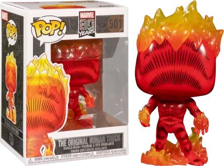 Фигурка Funko POP! Bobble: Человек-Факел (Human Torch) Марвел: 80-летие первого появления (Marvel: 80th First Appearance) (42653) 9,5 см