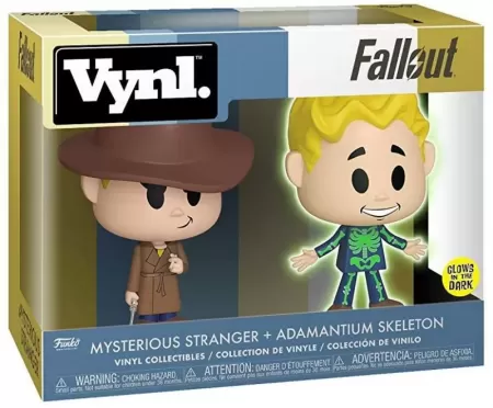 Набор фигурок Funko VYNL: Волт Бой Адамантиевый скелет и Таинственный Незнакомец (Adamantium & Stranger) Фоллаут 2 (Fallout S2) (35263) 9,5 см