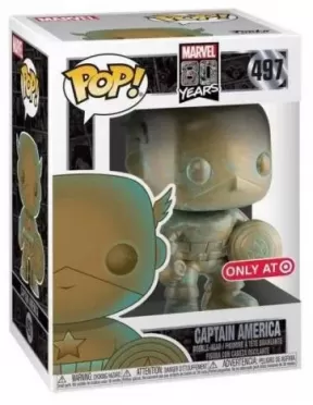 Фигурка Funko POP! Bobble: Капитан Америка (Captain America) Марвел 80 лет (Marvel 80th) (PT)(Exc) (42218) 9,5 см