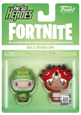 Набор фигурок Funko Pint Size Heroes: Рекс и Спецназ юрского периода пинт сайз (Rex & Tricera Ops) Фортнайт (Fortnite S1) (38029) 4 см