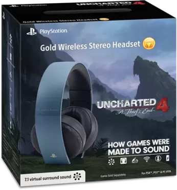 Гарнитура беспроводная 7.1 Sony Gold Wireless Stereo Headset 2.0 Uncharted 4 Limited Edition (CECHYA-0083)