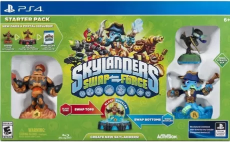 Skylanders SWAP Force Starter Pack (Стартовый набор): игровой портал, игра, фигурки: Blaste Zone, Wash Buckler, Ninja Stealth Elf (PS4)