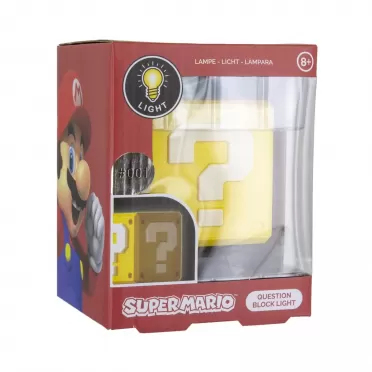 Светильник Paladone: Супер Марио (Super Mario) Вопросительный Блок 3Д (Question Block 3D) (PP4372NN) 10 см