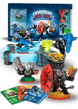 Skylanders: Trap Team. Cтартовый набор Тёмное издание: Dark Food Fight, Dark Snap Shot, Dark Wildfire, 3 ловушки (PS4)