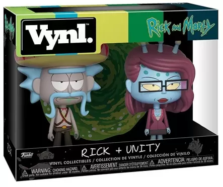 Набор фигурок Funko VYNL: Рик и Морти (Rick and Morty) Рик в сомбреро и Юнити (Rick w/ Sombrero & Unity) (32267) 9,5 см