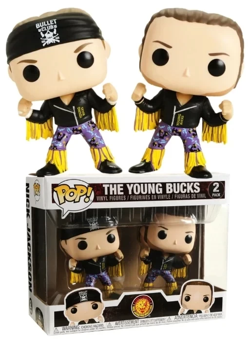 Набор фигурок Funko POP! Vinyl: Команда по борьбе Янг Бакс (2-Pack Bullet  Club Young Bucks (Exc)) Всемирная Корпорация Рестлинга (WWE) (30354) 9,5 см  купить в Минске 