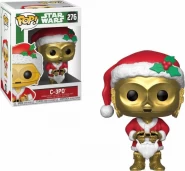 Фигурка Funko POP! Bobble: Звёздные войны: Рождественский праздник (Star Wars: Holiday): C-3PO как Санта (C-3PO as Santa)(33888) 9,5 см