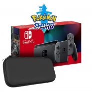 Nintendo Switch [2019] (серый) + Pokemon Sword + Чехол и защитная пленка Artplays 