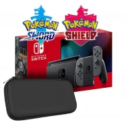 Nintendo Switch [2019] (серый) + Pokemon Sword + Pokemon Shield + Чехол и защитная пленка Artplays