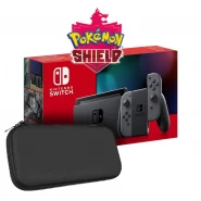 Nintendo Switch [2019] (серый) + Pokemon Shield + Чехол и защитная пленка Artplays