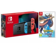 Nintendo Switch [2019] (Blue/Red) + Pokemon Sword + Чехол и защитная пленка Artplays 