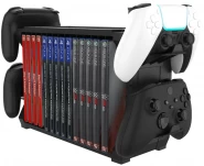 Вертикальная подставка Game Storage Tower для 15 дисков (HHC-P5028) для PS5, PS4, PS3, Xbox, Switch