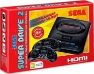 Игровая приставка 16 bit Super Drive 2 Classic HDMI Red box + 2 геймпада + картридж с 24 играми (Черная)