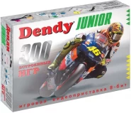 Игровая приставка 8 bit DENDY Junior (300 в 1) + 300 встроенных игр + 2 геймпада (Серая)