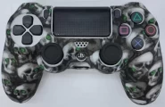 Защитный силиконовый чехол Silicon Case for Controller для геймпада Sony Dualshock 4 Wireless Controller Черепа Grean Eyes (PS4)