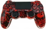 Корпус геймпада + кнопки PS4 Shell Case Hydro Dipped Crazy Red Skull для DualShock 4 Wireless Controller 