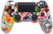 Корпус геймпада + кнопки PS4 Shell Case Hydro Dipped Sticker Bomb для DualShock 4 Wireless Controller 