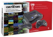 Игровая приставка 16 bit Sega Retro Genesis Modern (170 в 1) + 170 встроенных игр + 2 геймпада (Черная)