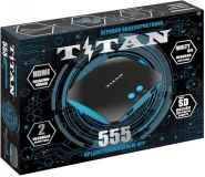 Игровая приставка 8 bit + 16 bit Titan HD (555 в 1) + 555 встроенных игр + 2 геймпада + HDMI кабель(Черная)