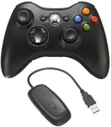 Геймпад беспроводной Xbox Wireless Controller Черный + ресивер для подключения к компьютеру (WIN/Xbox 360)