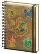 Записная книжка Pyramid: Гарри Поттер (Harry Potter) Герб Хогвартс и Четырех Домов (Hogwarts Crest and Four Houses) (SR72083) A5